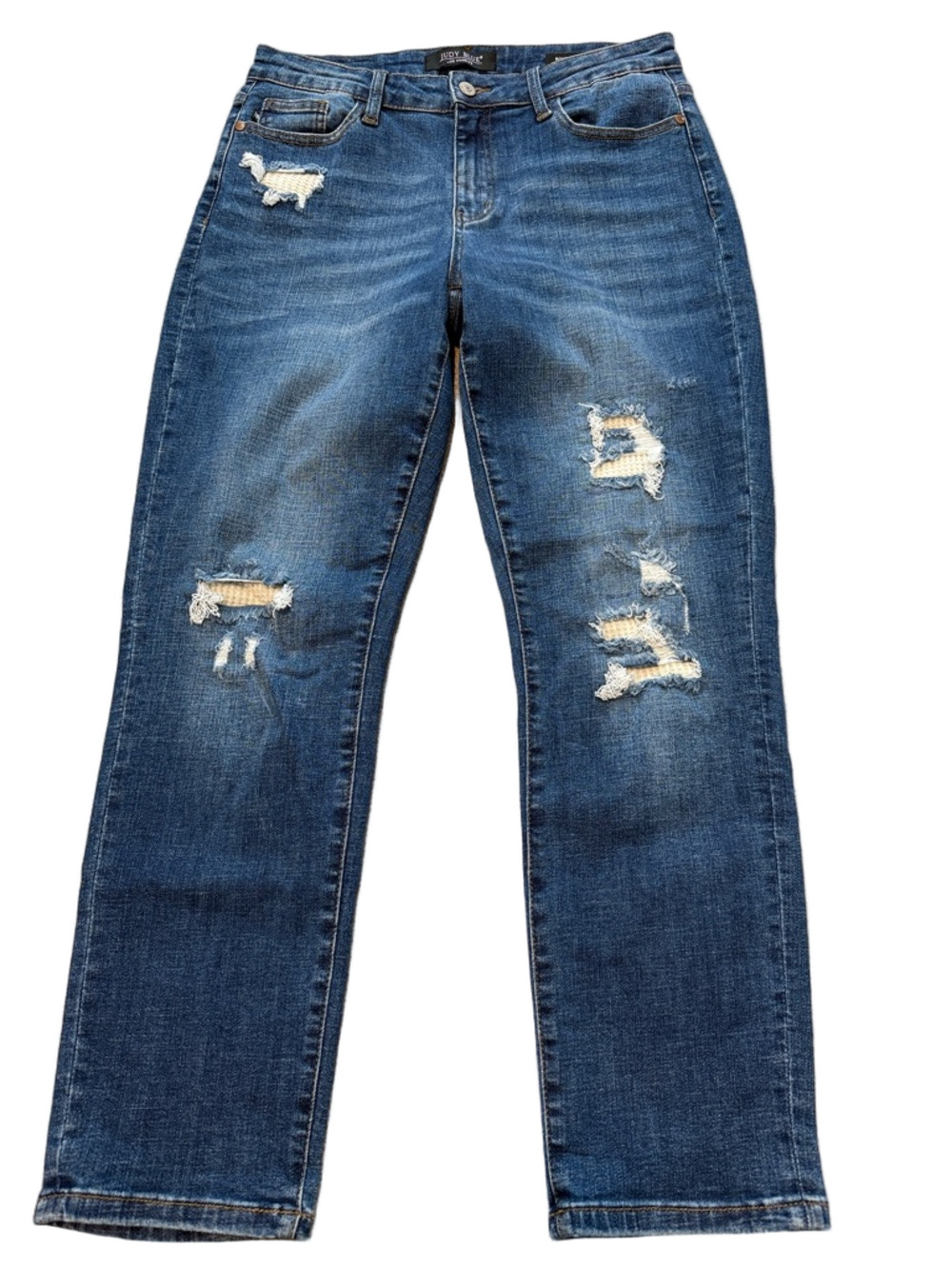 Judy Blue boyfriend fit jeans with thermal trim. Sz 7